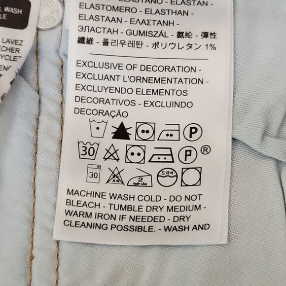 Levi's Original 501 High Rise Straight Leg Cropped Plus Size Denim Blue Jeans - Picture 11 of 12